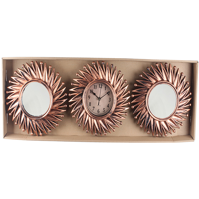 Reloj de pared europeo/americano moderno simple, reloj triple decorativo, reloj de cuarzo creativo de moda para sala/comedor