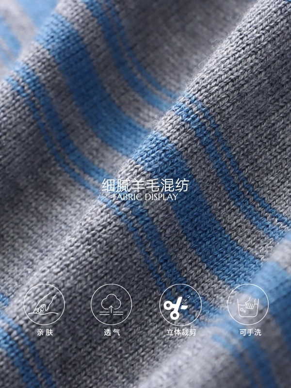 3th Morning 早秋新款 慵懒撞色条纹百搭圆领针织开衫ZY3220|undefined