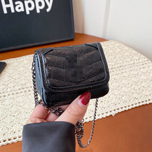 杨树林niki流浪包迷你链条小包包菱格绣线斜挎包邮差包口红耳机包