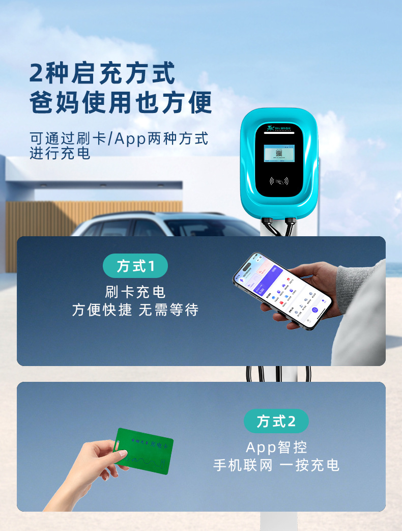 Ruihua Hurricane Horse Electric Vehicle Charging Station 7Kw Kilowatt New Energy Charging Station with Card and Qr Code Payment 4g for Home and Commercial Use 32A