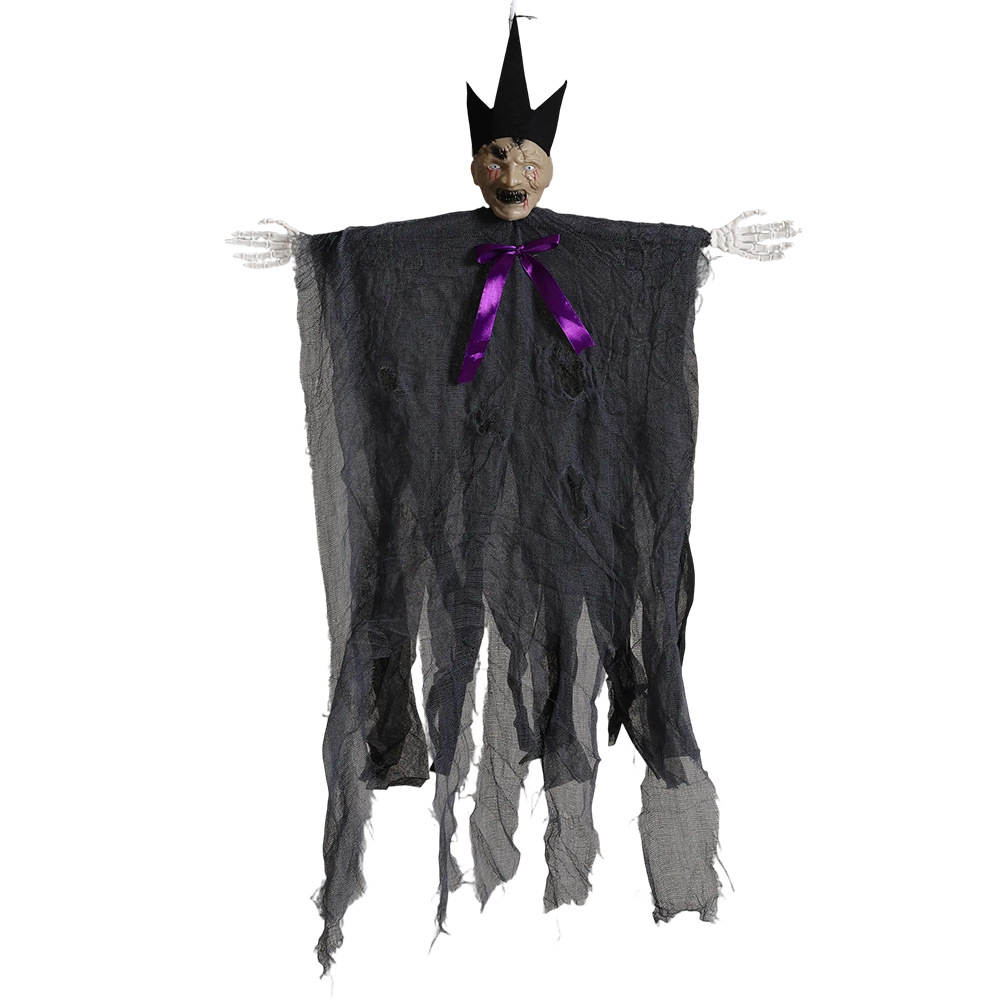 Decoración de Halloween accesorios colgando fantasmas con sombreros esqueleto casa embrujada fiesta puerta colgando fantasmas al por mayor amazon