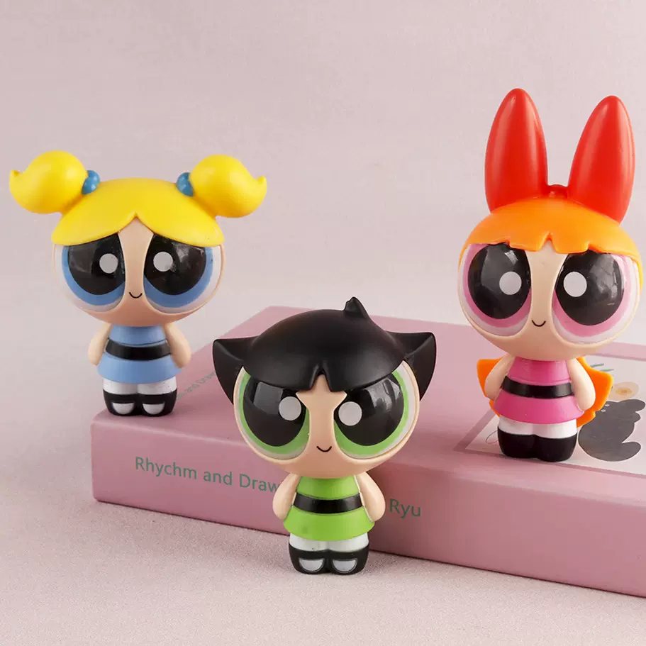 野兽王国飞天小女警噗噗系列人偶套装泡泡花花毛毛潮玩公仔手办