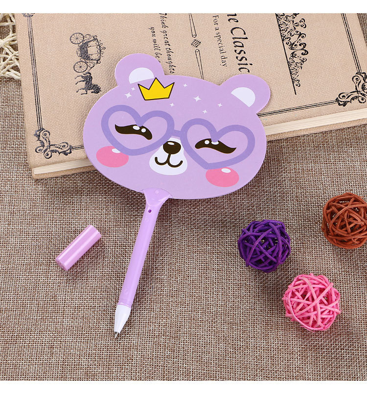 Creative Cartoon Fan Shaped Pen Cute Learning Stationery 1 Piece display picture 2