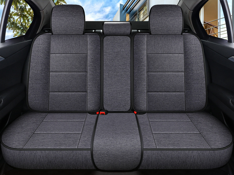 Factory Direct Sales Breathable Linen All-Season Wear-Resistant and Dirt-Resistant Full-Cover Linen Car Seat Cushion and Car Seat Cover