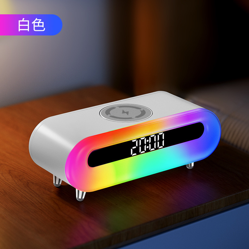 新型クロスボーダー多機能無線充電ブルートゥースオーディオ自慢のナイトライト時計目覚まし時計ビジネスプレゼント|undefined