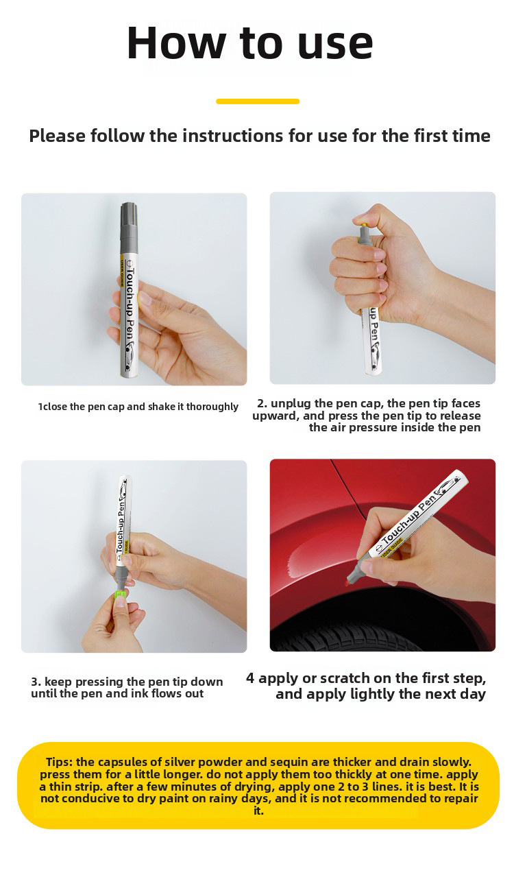 1. General Automotive Touch-Up Pen for Car Paint Scratch Repair, Customized Color Touch-Up Pen, Wholesale for Cross-Border Supply