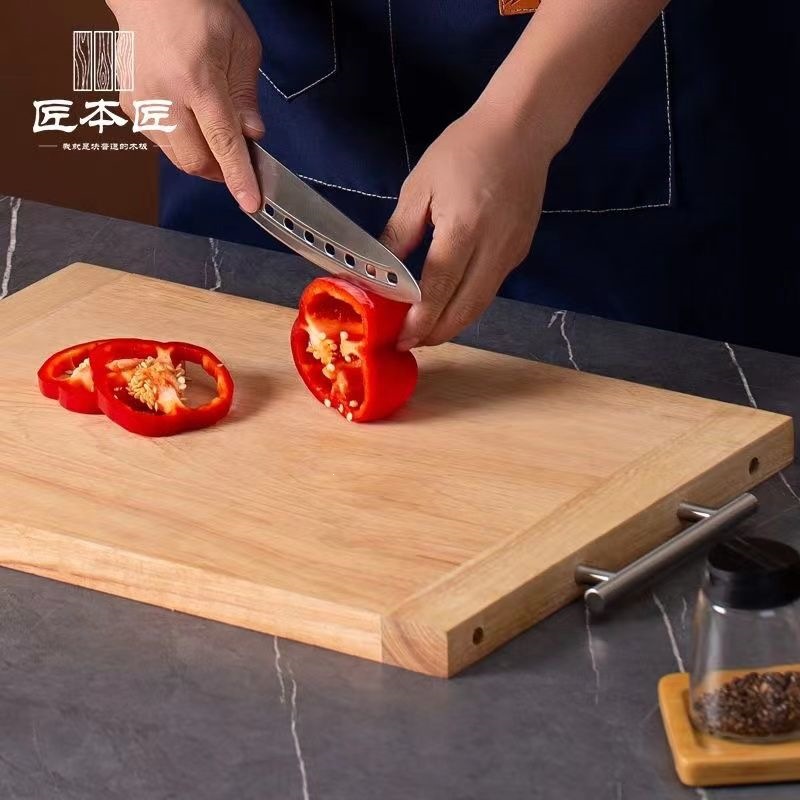 Thickened Oak Cutting Board, Large Solid Wood Board for Home Use, Anti-Mold and Antibacterial, Extra-Large Kitchen Chopping Board