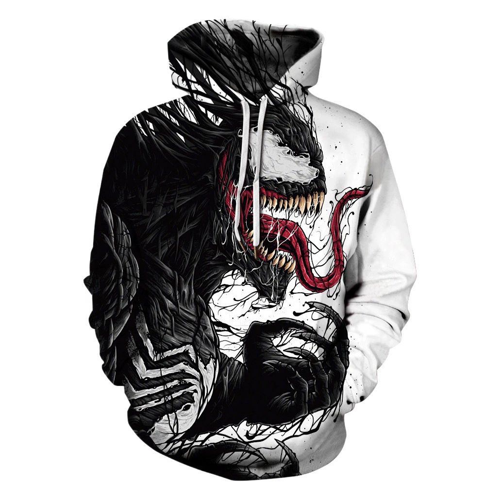Новый Веном 2 мышцы яд серии одежды свитер косплей аниме 3D цифровая печать балахон