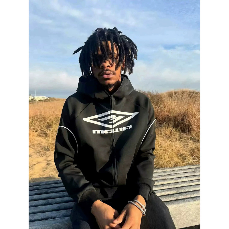 Mowalola Short Spliced Sweatshirt Jacket 0Pium Style Playboicarti Sweet Tea Same Style Trendy