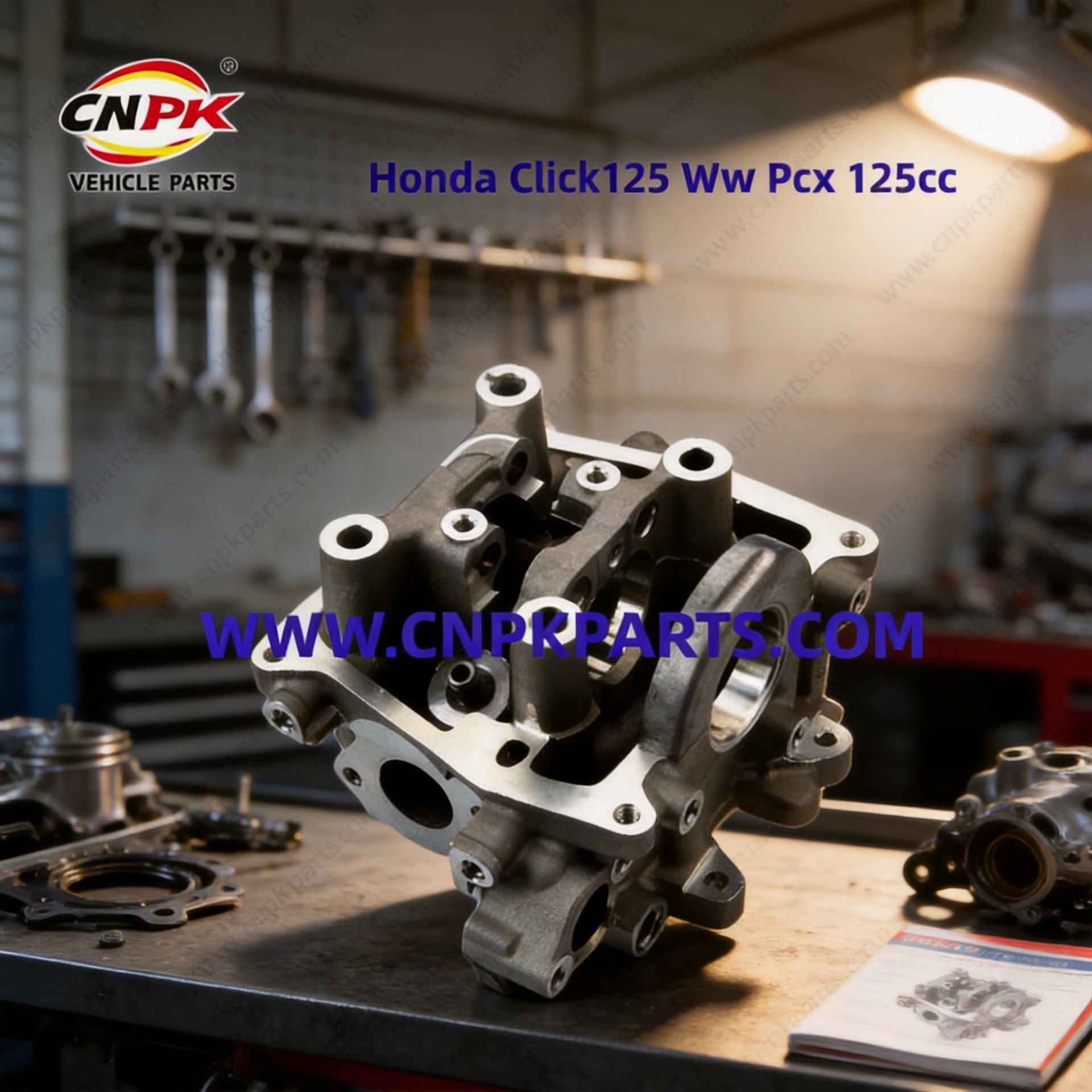 Click125 engine cylinder head assembly, 125cc scooter repair and replacement parts, for cross-border export