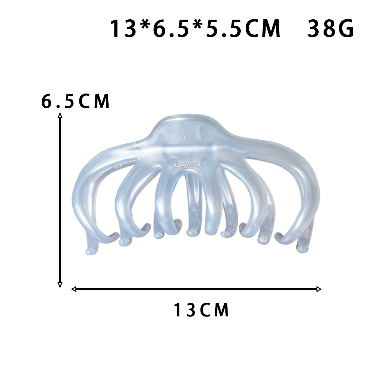 plástico francés simple textura crema calabaza clip de agarre toque de cabello disco de cabello detrás del cerebro clip de pescado de alta calidad agarre de cabello