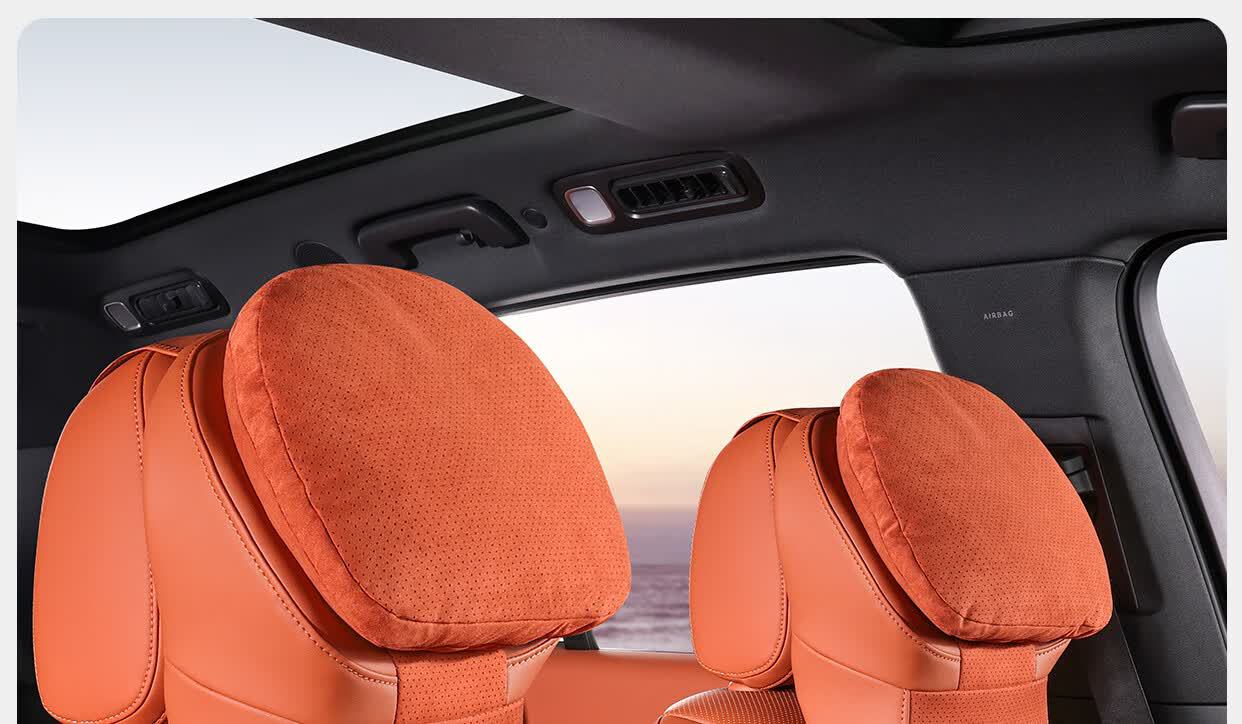 Car headrest neck pillow, car aviation seat cushion, driving pillow, lumbar support, neck support, suede breathable