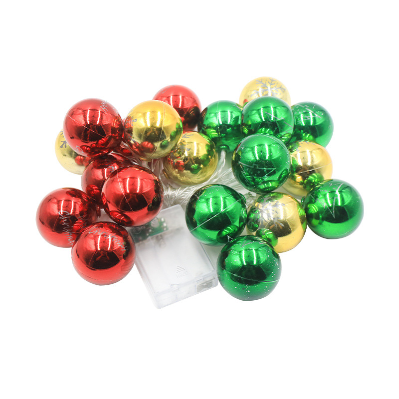 Estrellas lámparas galvanizadas bolas de Navidad árboles de Navidad flocos de nieve Merry Christmas luces de color Navidad decoración de luces de cadena