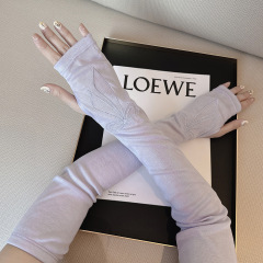 新款親膚柔軟軟糯防曬彈性寬鬆冰袖女生熱銷長款戶外開車袖套夏季