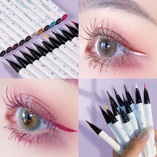 Faiccia Colorful Eyeliner Waterproof Non-Fading Non-Smudging Dopamine Ultra-Fine Eyeliner Liquid Pen Wholesale