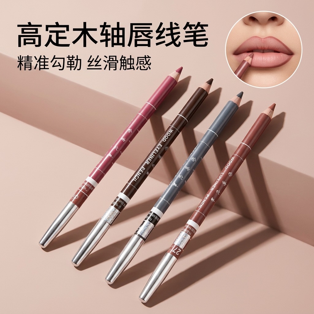 Snow White Lip Liner Is Not Easy to Fade or Transfer, Matte Nude Color, Does Not Stick to the Cup, Davis Lipstick