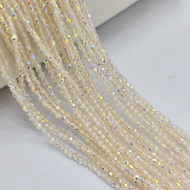 Hilo de algodón aguja súper pequeña Perla de cristal encadenada cuentas vidriadas DIY accesorios de ropa hechos a mano pulsera collar cuentas dispersas accesorios