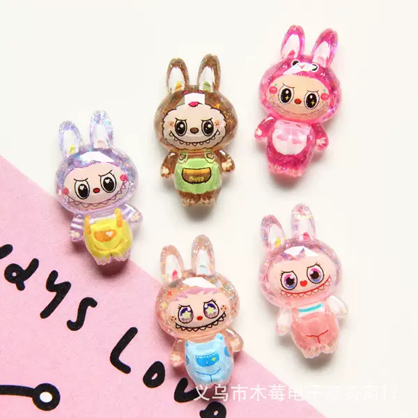 New Cute High Permeable Cut-out Sequins Rabbit Rags Cloth Jewelry Pins DIY Patch Shoes Flower Accessories