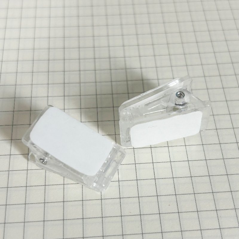 厳選されたプラスチック製の大きな透明 PP クリップ両面接着剤付き DIY ブッククリップノートクリップフォルダー学生収納クリップ|undefined