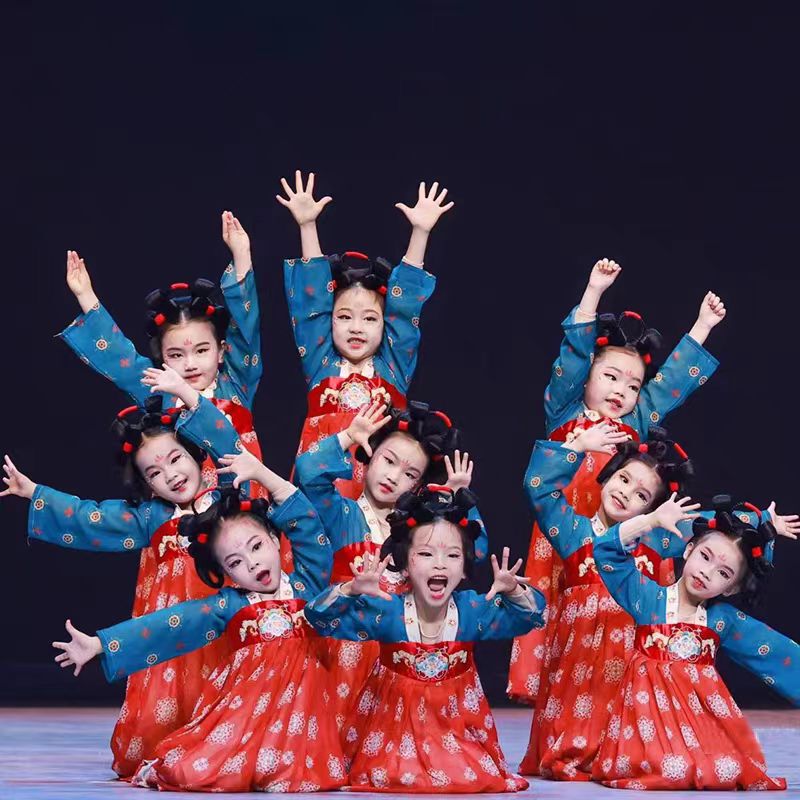 Children's Classical Dance Dress Dunhuang Flying Dance Tang Palace Night Banquet Dancing Dress Hanfu Confucian Dress Chinese Style dress