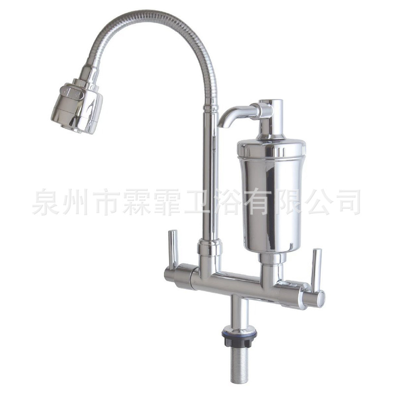 【 ✅ Retail Wholesale Foreign Trade】Mid-year promotion with big price reduction ABS standing faucet with dual water outlets and water purification function
