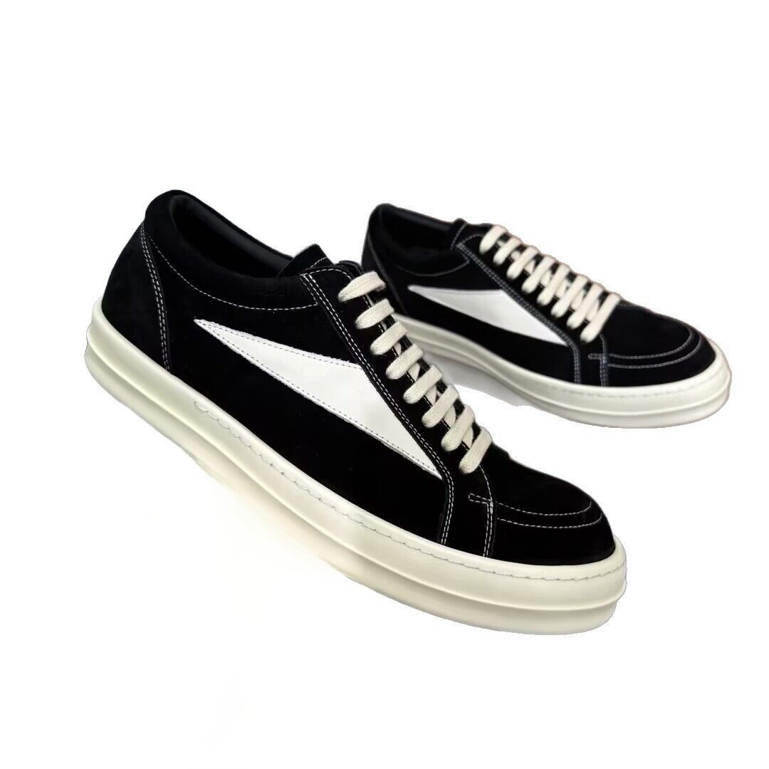 Herren Freizeitschuhe Aus Echtleder Mit Dicker Sohle Und Schnürung_voghion.com