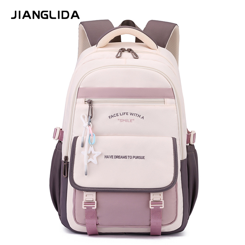 Mochila ligera para viajes transfronterizos, gran capacidad, alto valor, resistente a la suciedad, mochila escolar para estudiantes de secundaria, mochila impermeable para estudiantes universitarios, mujer