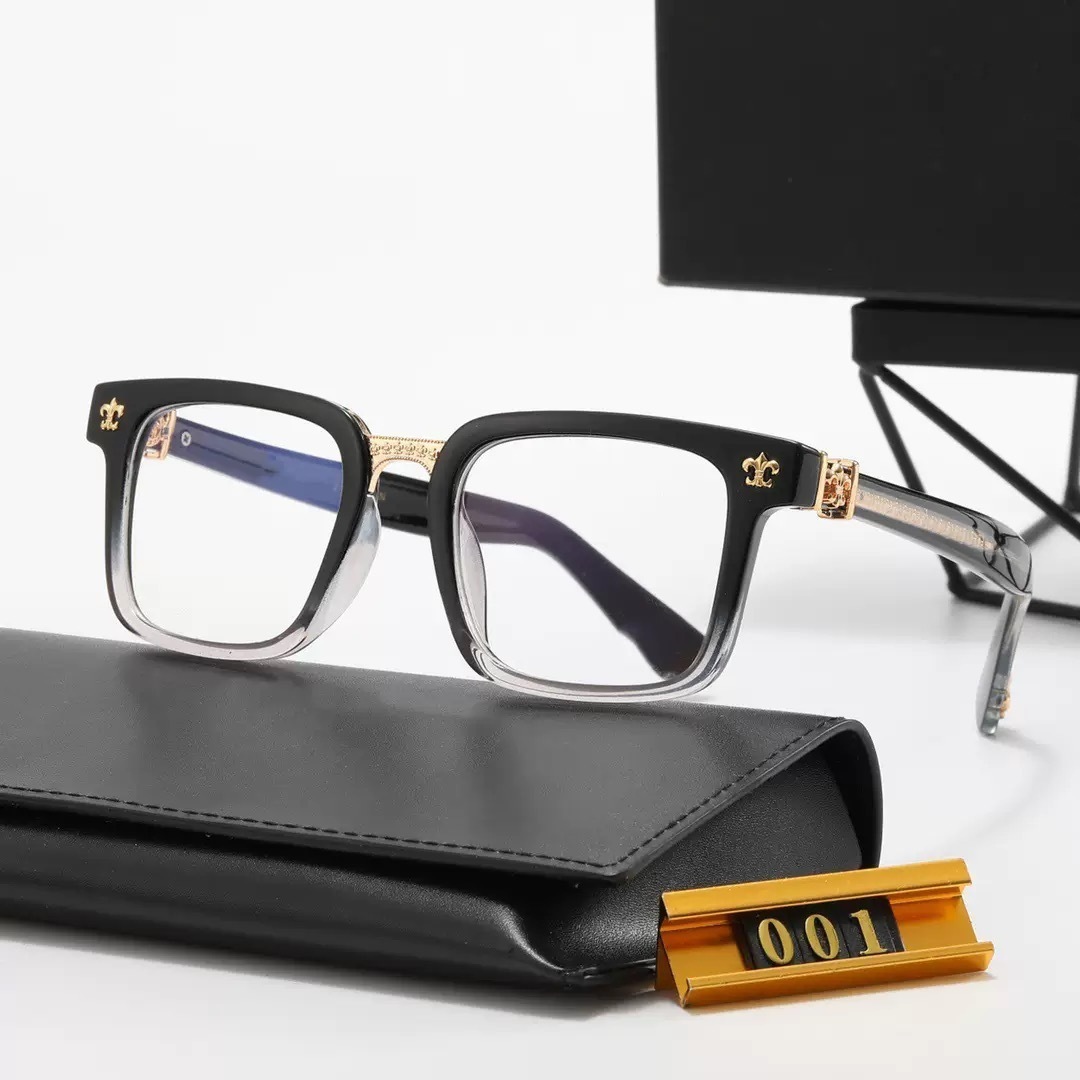 Tr Retro Square Frame Glasses for Men and Women, Fashionable Anti-Blue Light Flat Glasses, Crow Star Sydney Same Style, Can Be Matched with Myopia