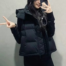 lulu同款Wunder Puff泡芙四格马甲羽绒服背心短款保暖轻便连帽女