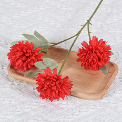 Simulated Triple-Headed Daisies, African Ping Pong Chrysanthemums, Single Dandelion Wedding Decorations, Home Living Room Soft Decorations, Artificial Flowers