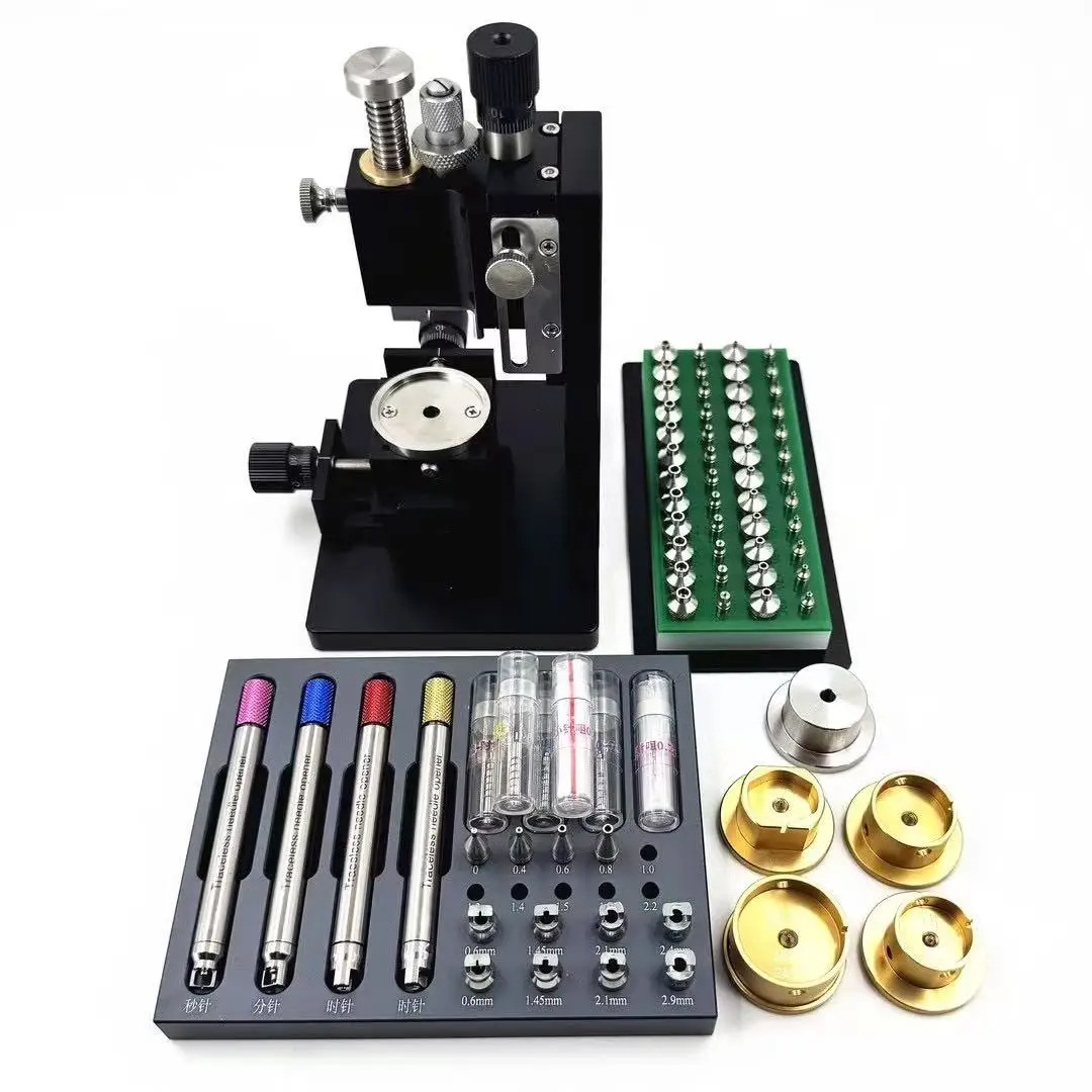 修表工具 石眼机 手表机芯时针分针秒针起针架台式7750取针钳套装