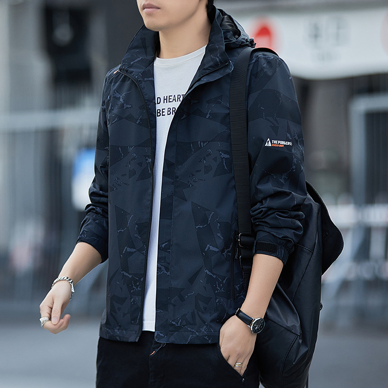 남성 봄과 가을 재킷 새로운 재킷 남성 유행 브랜드 방풍 야외 플러스 사이즈 작업 재킷 캐주얼 코트