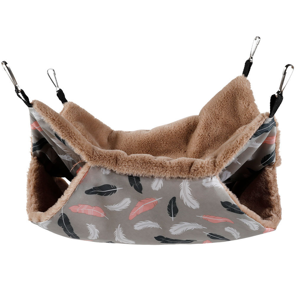 Transfronterizo popular pequeña mascota hamaca ardilla miel bolsa saco de dormir hámster colgando de doble capa caliente nido mascota hamaca