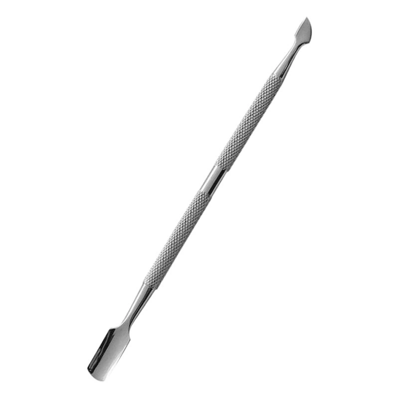 Стальной толчок для снятия лака из нержавеющей стали для удаления мертвой кожи Лопата для ногтей мертвой кожи двуглавый небольшой стальной толчок для удаления мертвой кожи