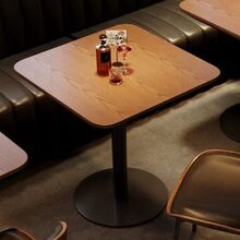 咖啡桌椅商用美式网红餐饮店复古酒吧实木餐椅饭店餐厅咖啡店方桌