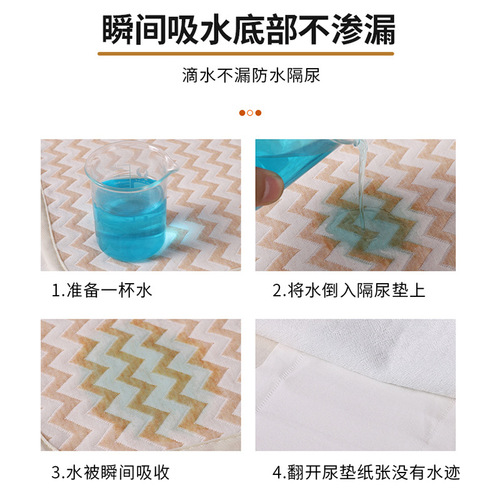 Diaper Pad for Babies - Pure Cotton Waterproof Washable Breathable Extra Large Size Nappy Pad for Toddlers and Infants - Color Cotton Auntie Care Pad