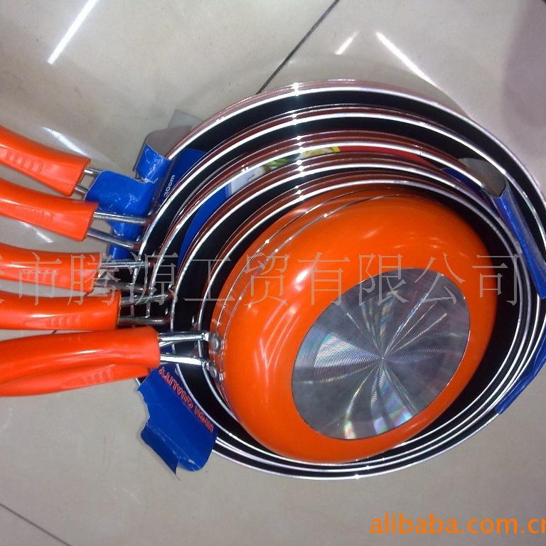 Sartén de fondo de aleación de aluminio simple sartén antiadherente sartén de carne sartén de doble fondo sartén suministro directo de fábrica