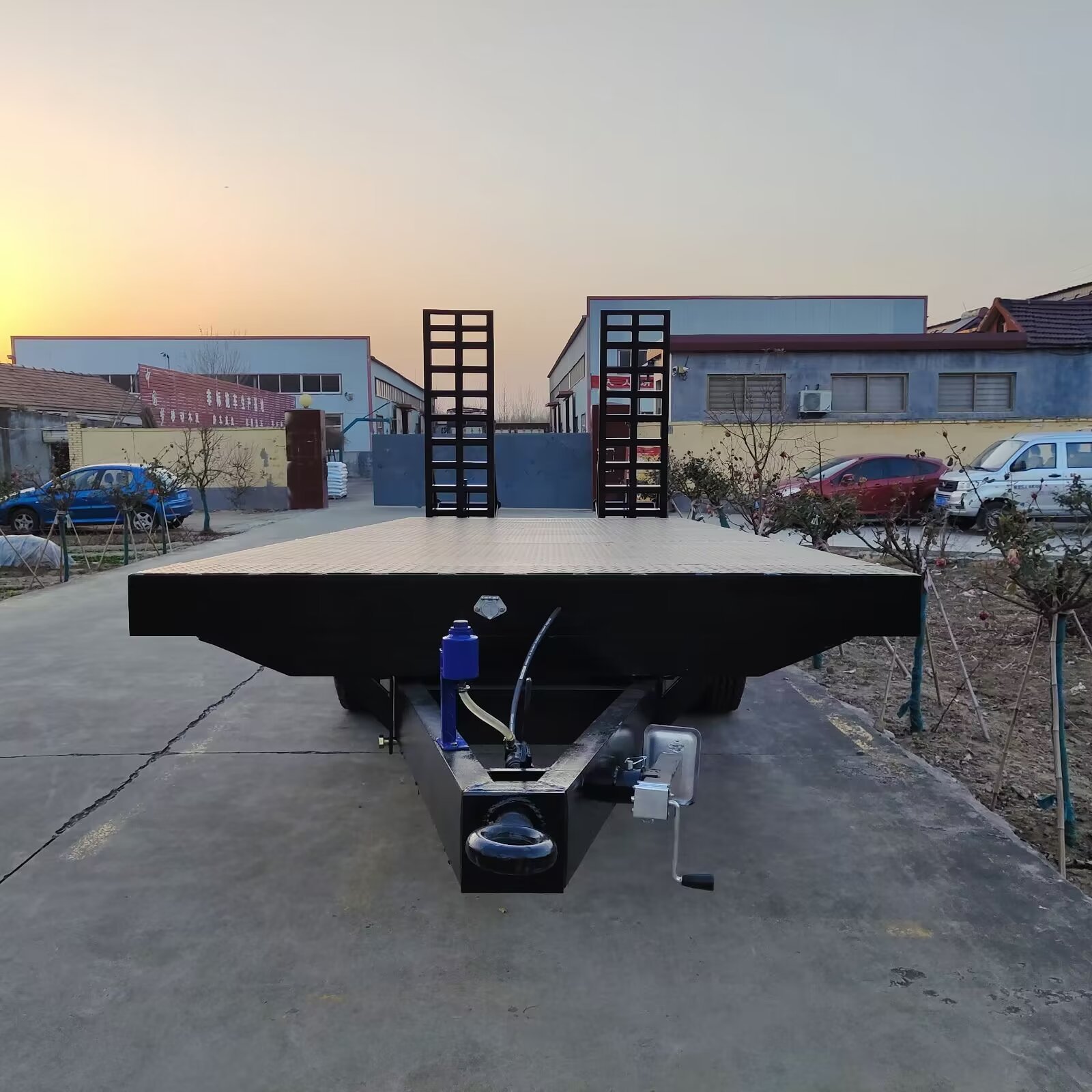 牵引式拖车 挖机平板车 厂区转运运输车 物流台车 车间搬运车