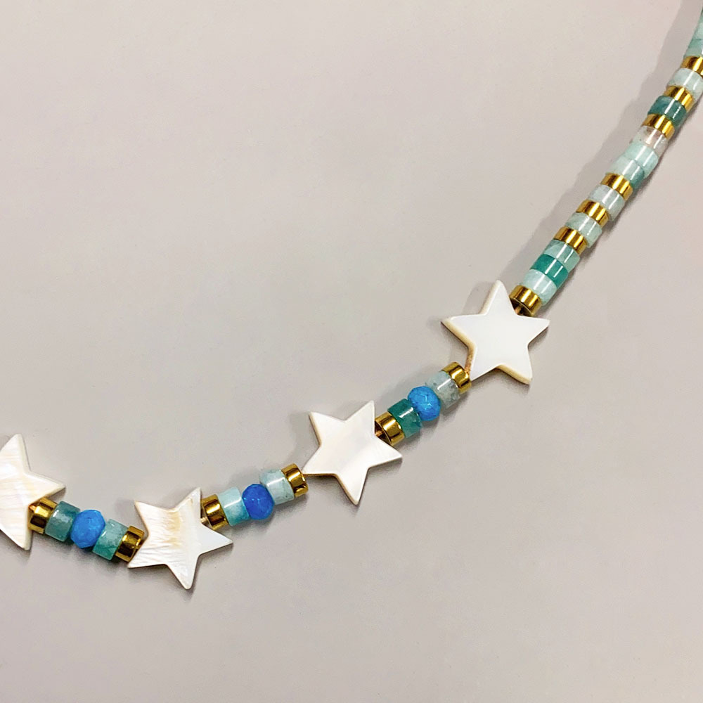 40g Weight Beads Pendant Material Necklace Classification Titanium Steel Chain Material 1 Piece Quantity Holiday, Daily Occasion natural stone, Freshwater Pearl, Titanium Steel Material Geometric Pattern Women's Gender Irregular, Chain Design Simple Style Style Simple Style Geometric Natural Stone Freshwater Pearl Titanium Steel Necklace In Bulk 19
