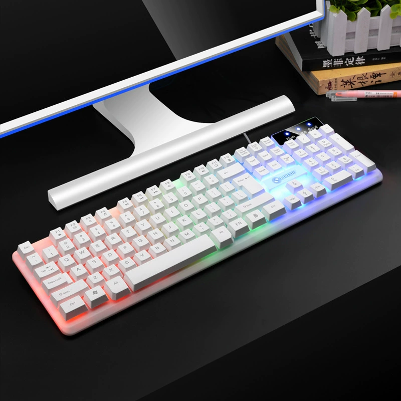 Проводная клавиатура Limne TX35 Магний, RGB подсветка, полноразмерная USB клавиатура для игр и офиса