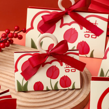 欧式婚礼婚庆伴手礼2023手提喜糖回礼包装盒 新款中式结婚喜糖盒