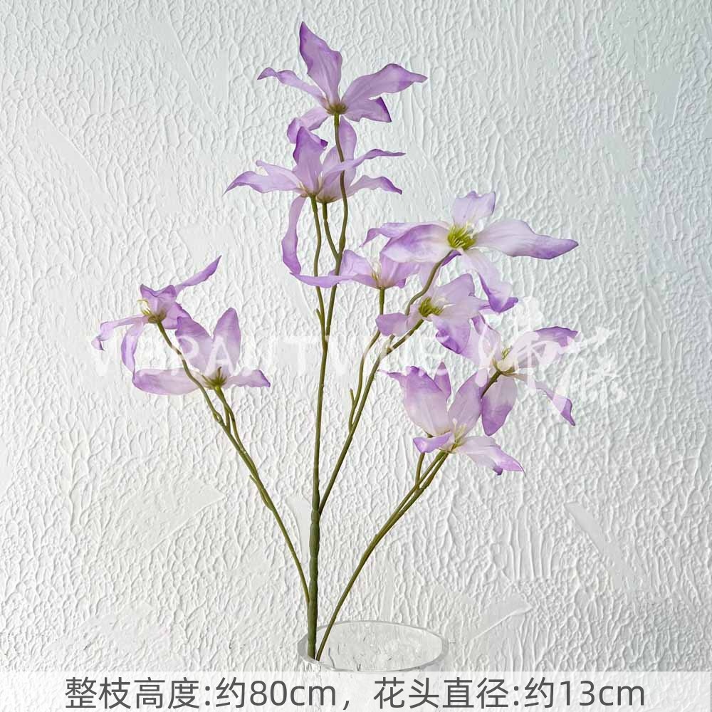 Púrpura de la boda flor artificial salón de bodas Camino de plomo techo arreglo floral Hotel Bienvenido arco piso decorativo flor artificial