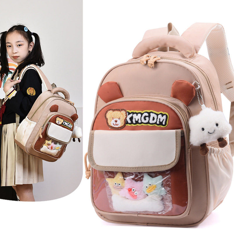 Nuevas bolsas de dibujos animados para niños, bolsas escolares de niñas de grado 1, 2 y 3, bolsas de hombro ligeras para niños