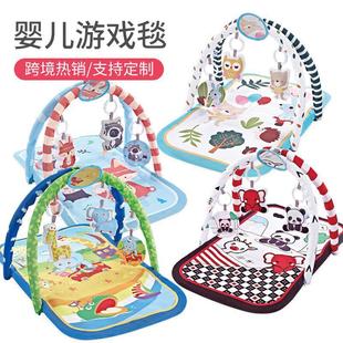 Cross Border Baby Fitness Rack Game Mat Toy 0-18 Months Baby Animal Rectangular Crawling Mat Amazon