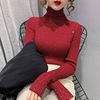 Hot diamond thickened two pile neckline with diamond inlaid sweater for women's knitting