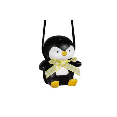 Car Interior Accessories Female Duck Swing: Car hanging - black-penguin