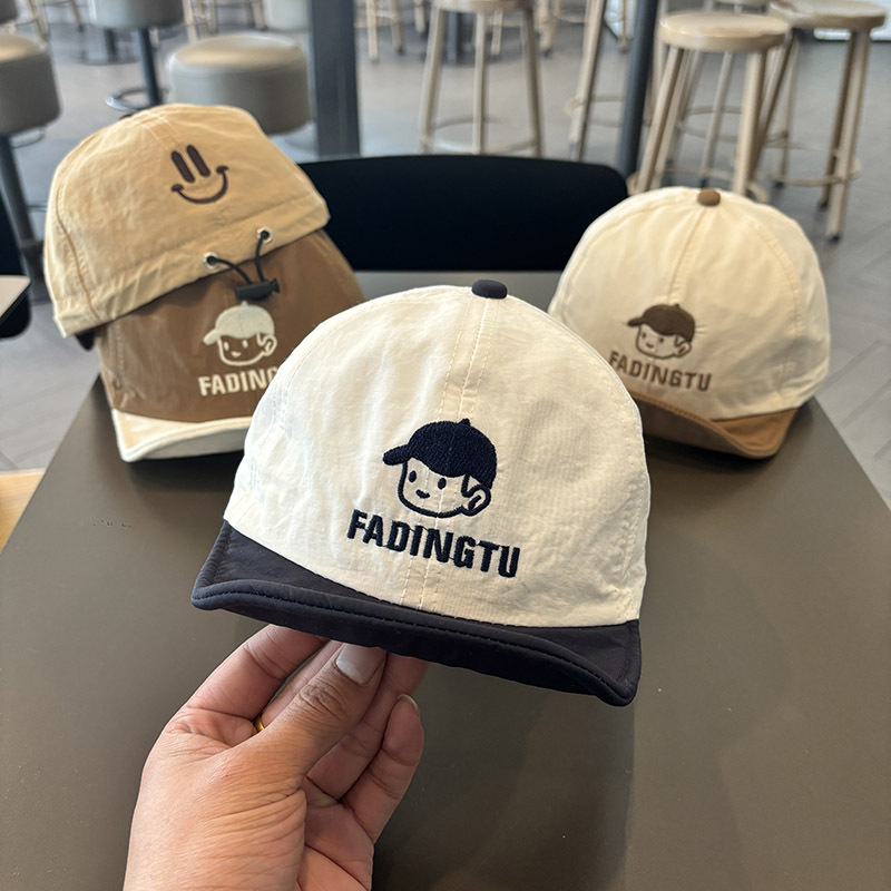 Sombrero para bebés primavera y otoño delgado lindo sombrero de bisel suave sombrero de pato para bebés varones de verano pequeño sombrero de béisbol delgado