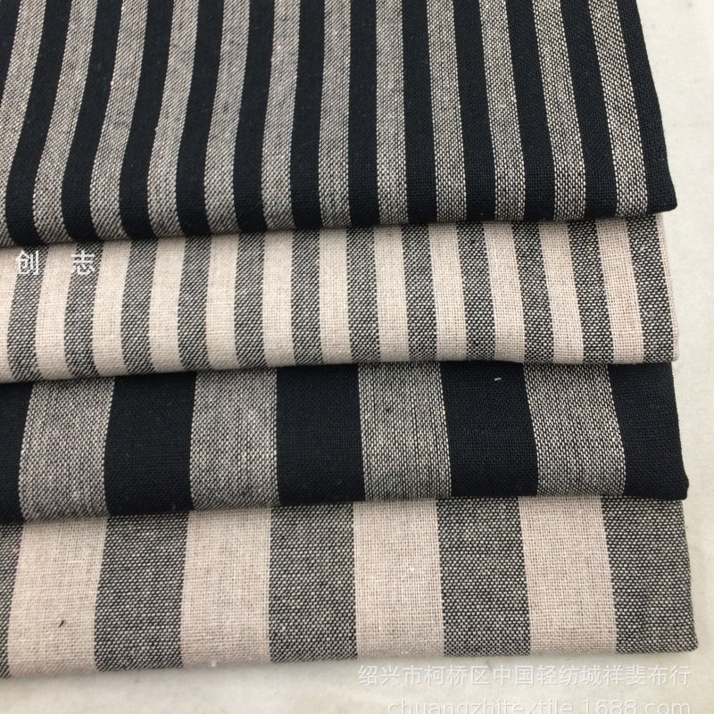 涤棉竖条子春夏女装连衣裙衬衫裤装条纹先染布南通轻纺城织布厂