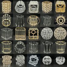 轻奢罩吊灯E14台灯壁灯外壳罩通用E27创意玻璃灯罩配件圆形欧式