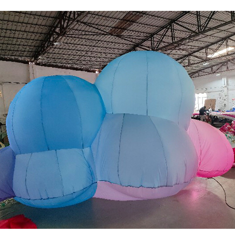 充气彩云卡通气模美陈ip公仔定 制商场户外大型龙年吉祥物人偶